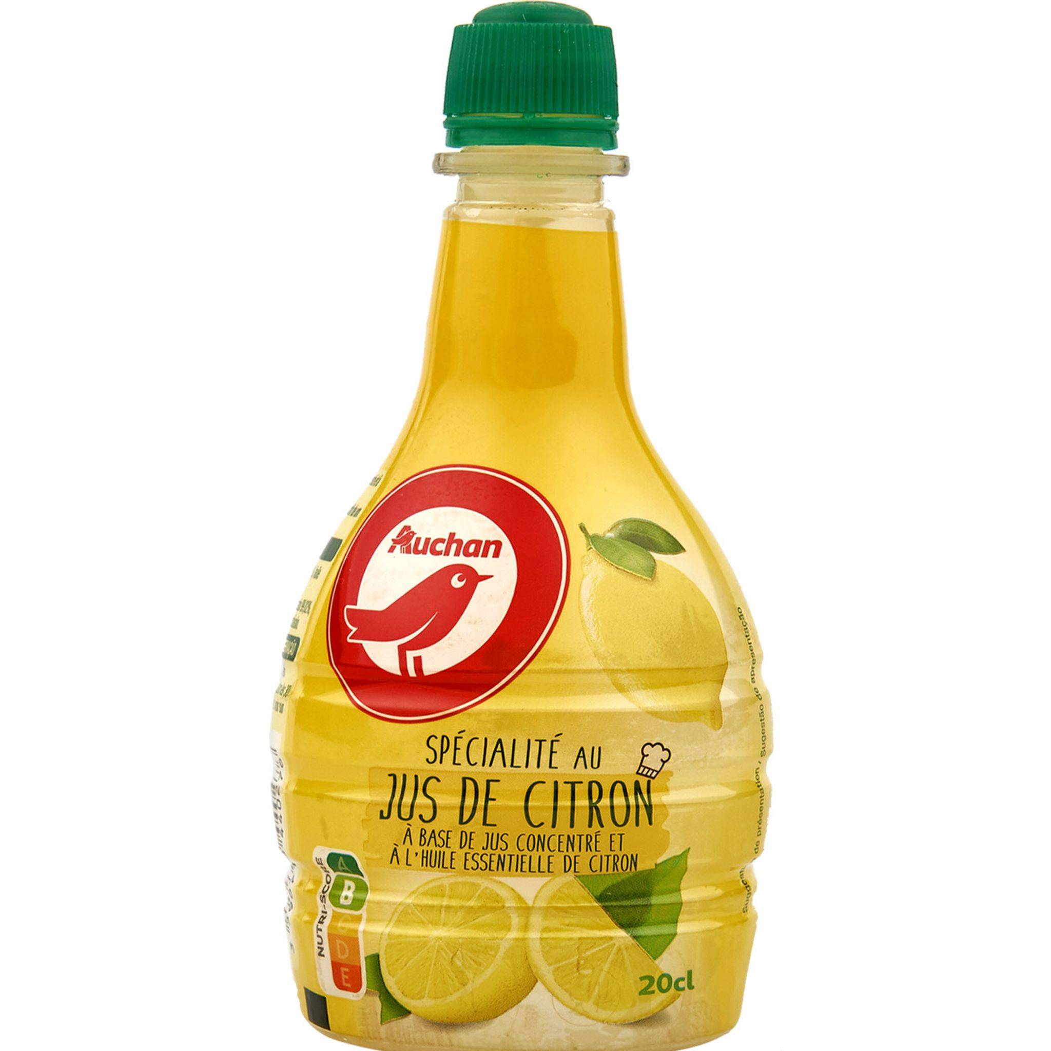 Auchan Jus de citron à base de jus concentré et