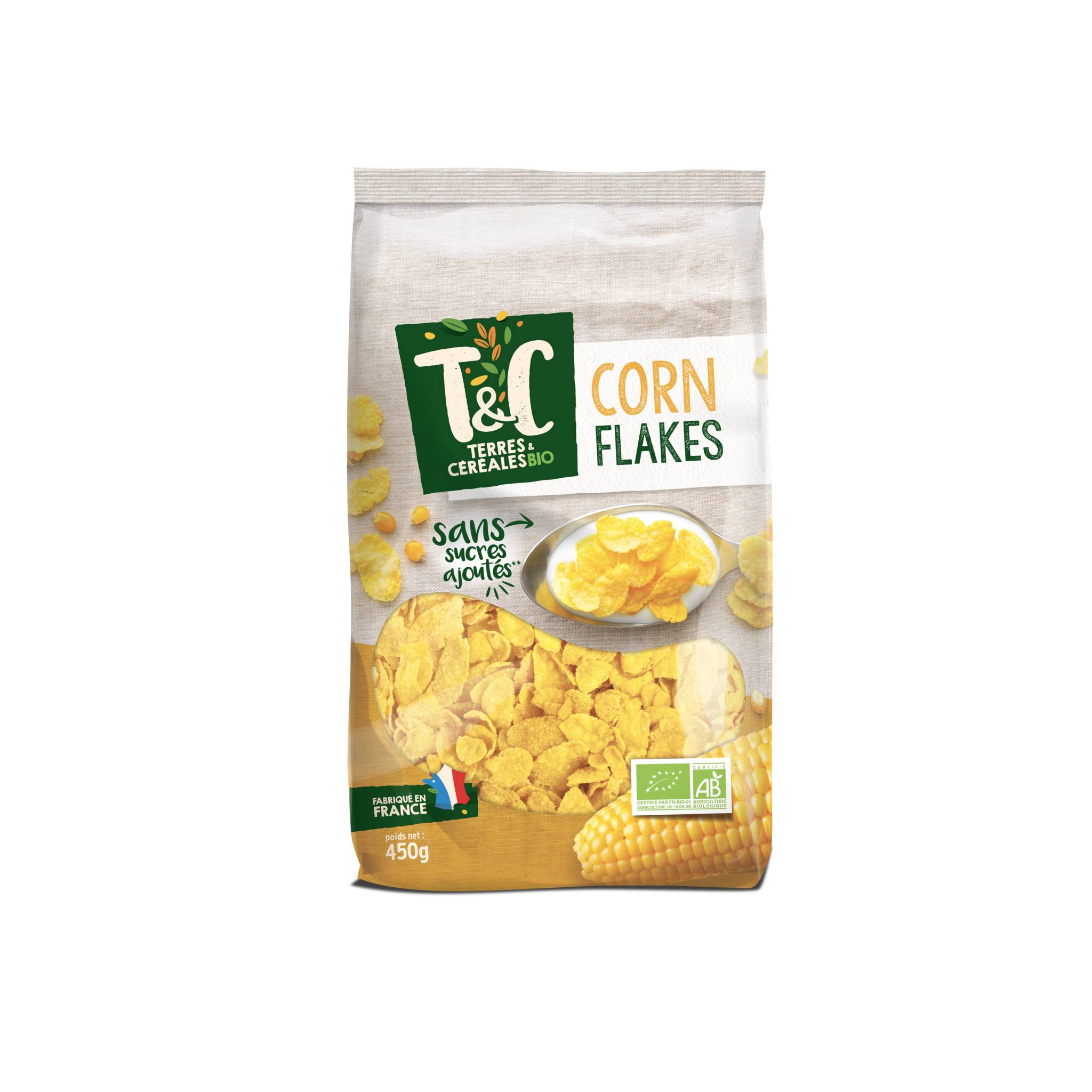 Auchan Corn flakes sans sucres ajoutés 450g